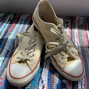 Pale yellow converse